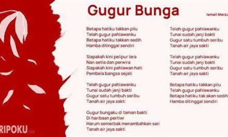 Lirik lagu Gugur Bunga Lirik lagu Gugur Bunga