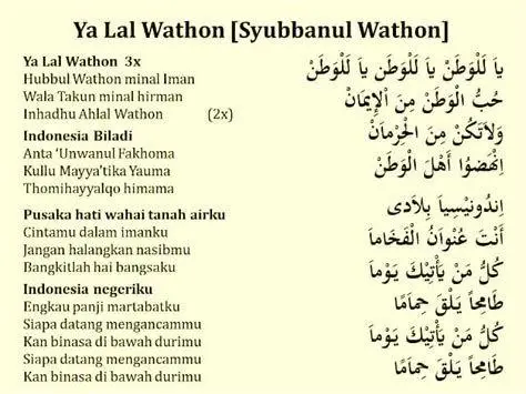 teks arab latin ya lal wathon teks ya lal wathon