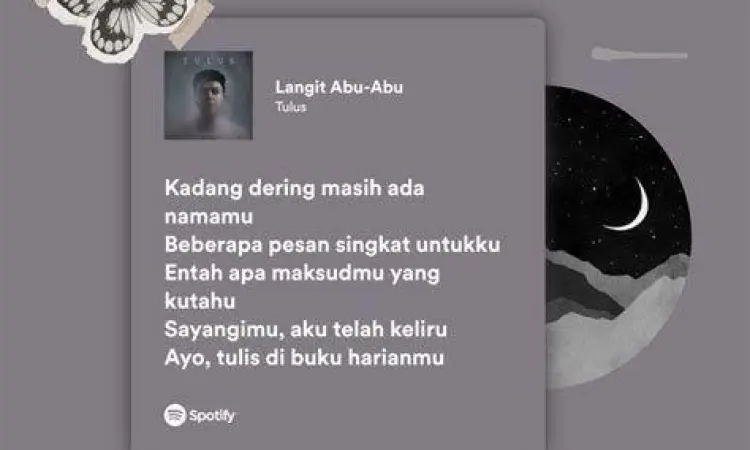 Tulisan lirik lagu Tulisan lirik lagu