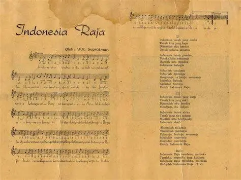 Naskah asli Indonesia Raya Naskah asli Indonesia Raya