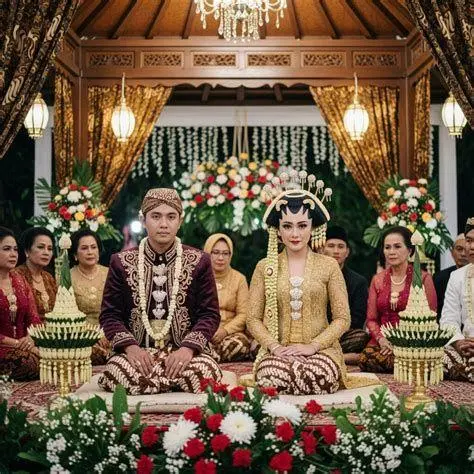 Pernikahan Pasangan pengantin yang berbahagia
