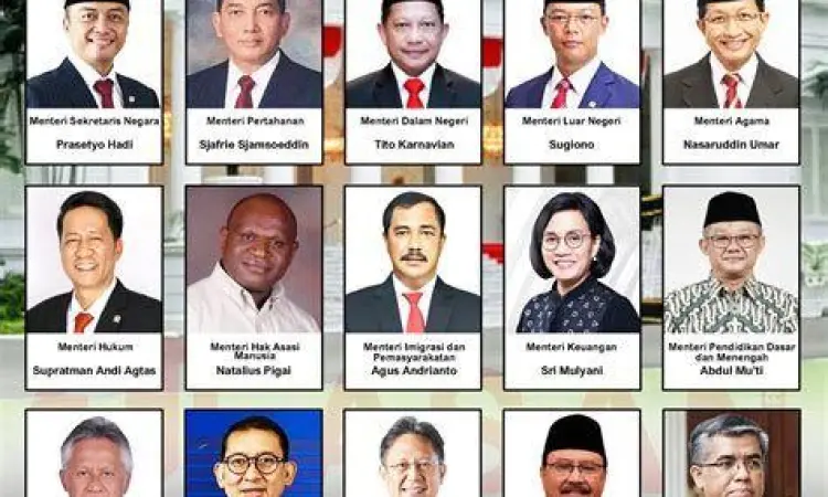 Deretan menteri teknis kabinet prabowo gibran saat pengarahan