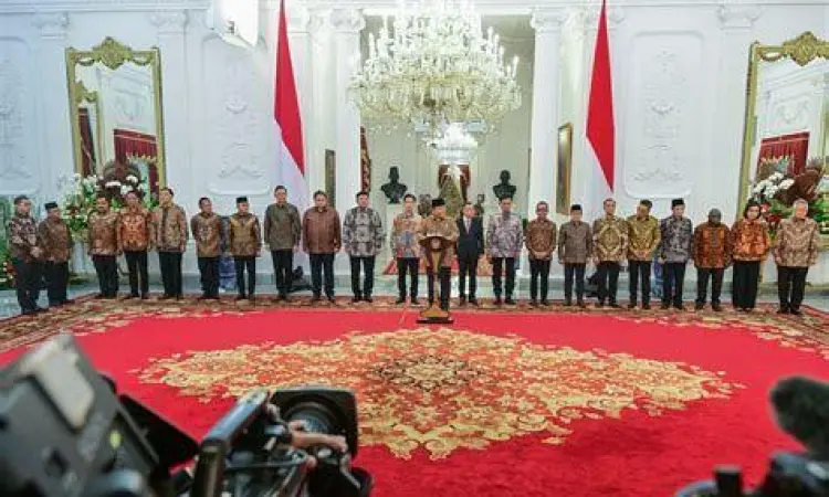 Pengumuman Kabinet Merah Putih Presiden Prabowo Subianto mengumumkan nama kabinet merah putih