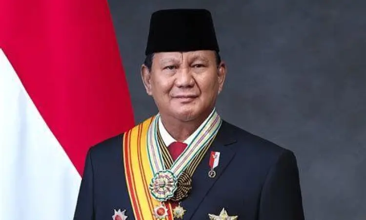 Momen pelantikan Prabowo Subianto sebagai Presiden