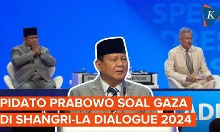 Prabowo Subianto berbicara di forum internasional Shangri-La Dialogue