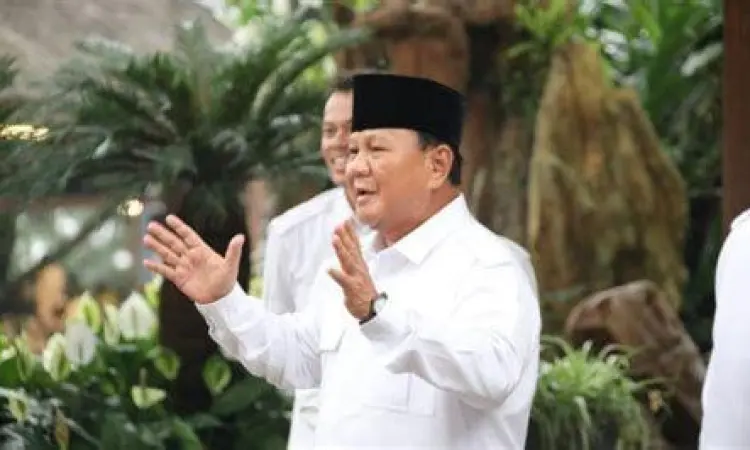 Prabowo Subianto di acara Partai Gerindra
