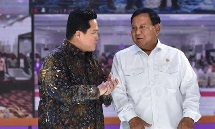 Erick Thohir dan Prabowo Subianto dalam satu acara kenegaraan