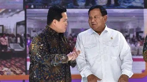 Sinergi Erick Thohir dan Prabowo Erick Thohir dan Prabowo Subianto dalam satu acara kenegaraan