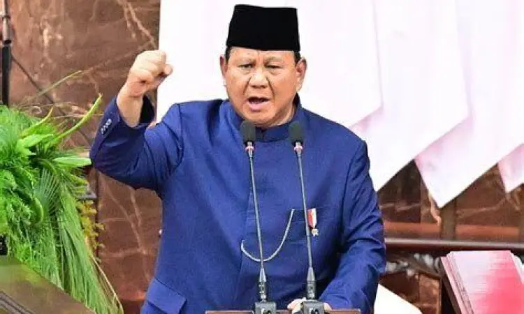 Presiden Prabowo Subianto menyampaikan pidato kenegaraan
