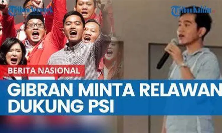 Gibran Rakabuming Raka bersama relawan muda PSI
