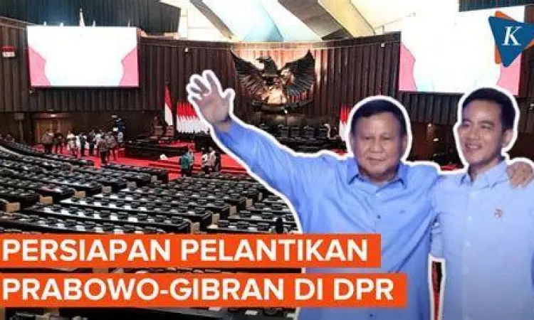 Persiapan seremoni pelantikan Presiden dan Wakil Presiden terpilih