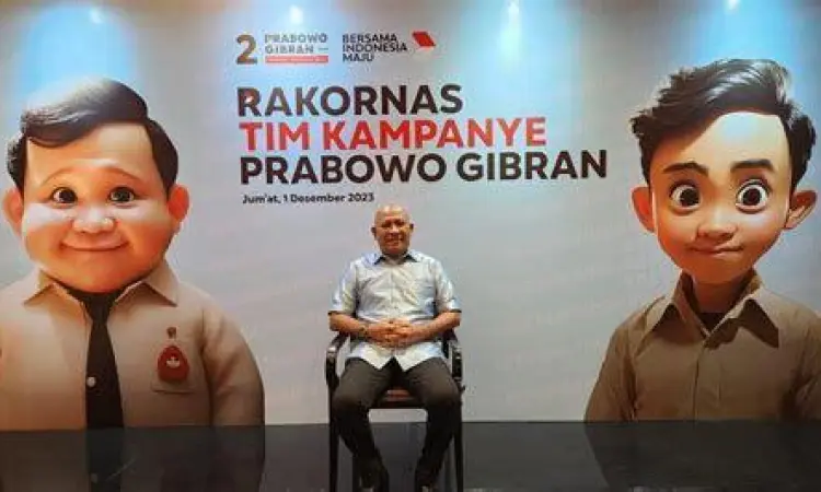 Ilustrasi AI Prabowo Gibran bergaya kartun