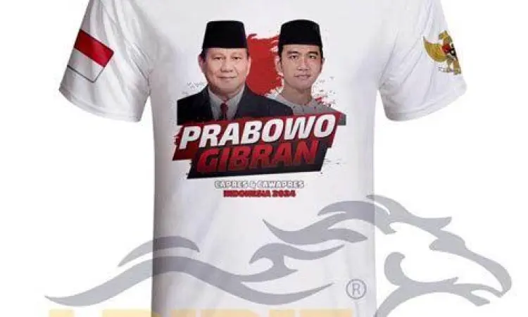 Koleksi desain kaos prabowo gibran modern