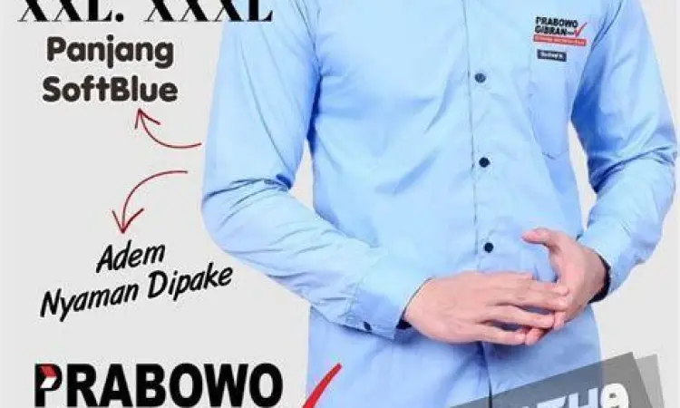 Kemeja Biru Langit Kampanye Kemeja biru muda identitas kampanye Prabowo Gibran