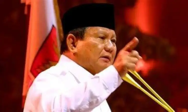 Bapak Prabowo Subianto saat memberikan pidato politik