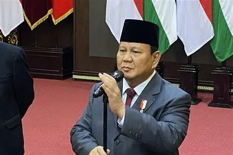 Prabowo Subianto Kemenhan Prabowo Subianto saat memimpin rapat di Kementerian Pertahanan