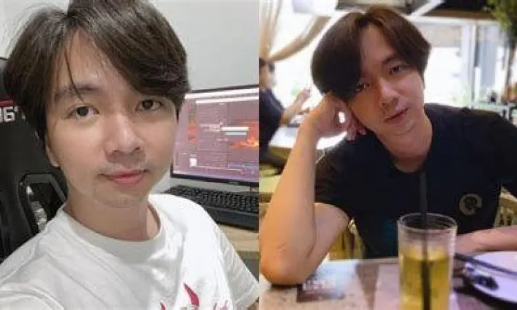 Reggie Prabowo saat sedang melakukan sesi live streaming