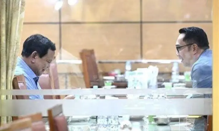 Pertemuan Ridwan Kamil dan Prabowo Subianto