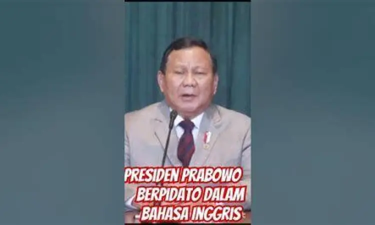 Prabowo Subianto berpidato dalam bahasa Inggris di forum internasional