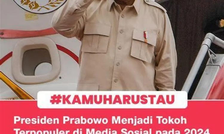 Akun Sosial Media Resmi Tampilan akun Instagram resmi Prabowo Subianto