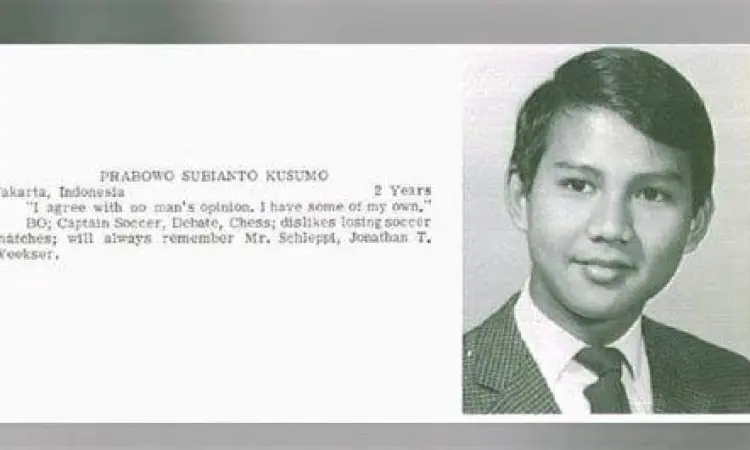 Masa Sekolah Internasional Prabowo Prabowo Subianto saat sekolah di luar negeri