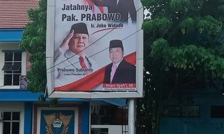 Slogan prabowo di baliho kampanye