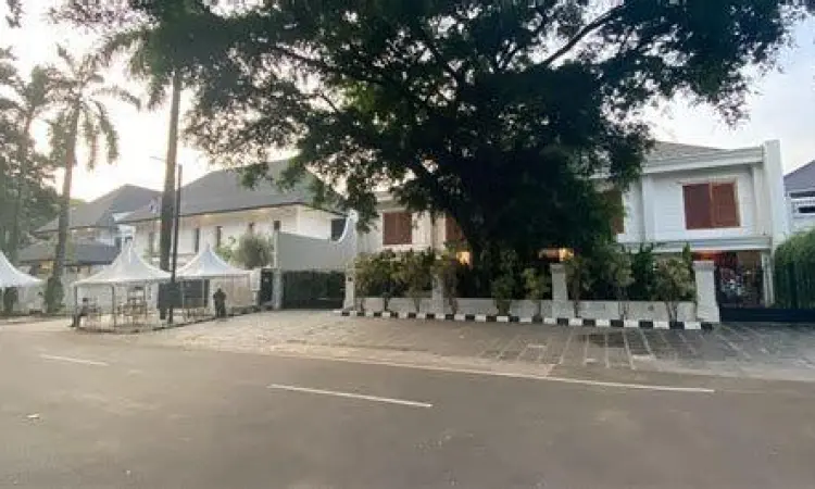 Tampilan luar rumah Prabowo di Kertanegara Jakarta