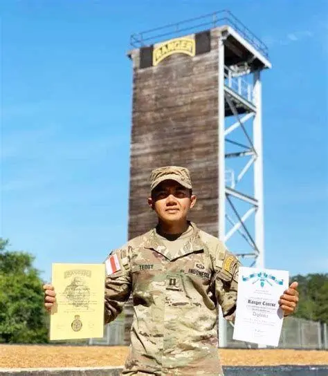 Mayor Teddy di Ranger School Mayor Teddy saat menjalani pendidikan Ranger School di Amerika Serikat