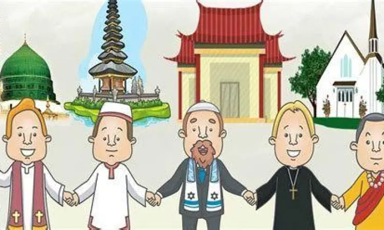 Kerukunan Umat Beragama Ilustrasi kerukunan umat beragama di Indonesia yang harmoni