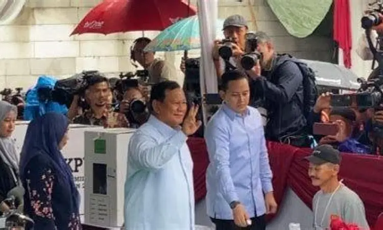 Tanda Tinta Prabowo Jari bertinta Prabowo Subianto tanda sudah nyoblos