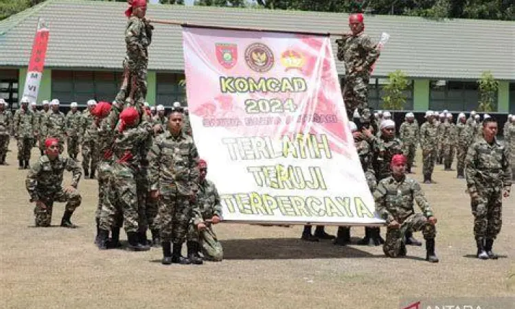 Latihan Dasar Militer Komcad Pelatihan dasar militer anggota Komcad