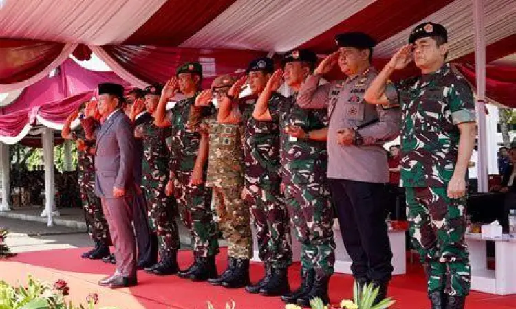 Upacara penetapan pasukan Komcad oleh Presiden