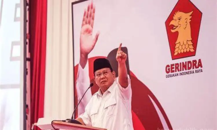 Prabowo Subianto saat deklarasi partai Gerindra