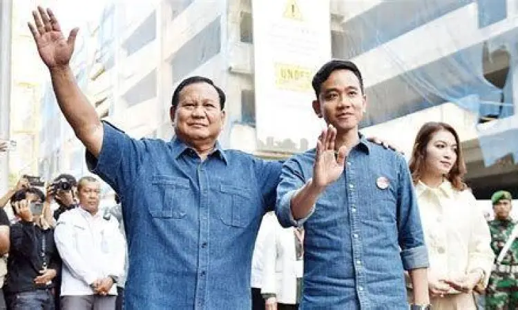 Momen pelantikan Prabowo Subianto sebagai Presiden Republik Indonesia