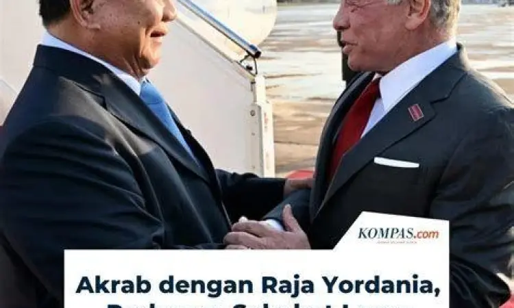 Persahabatan Internasional Prabowo Prabowo masih muda bersama Raja Abdullah II
