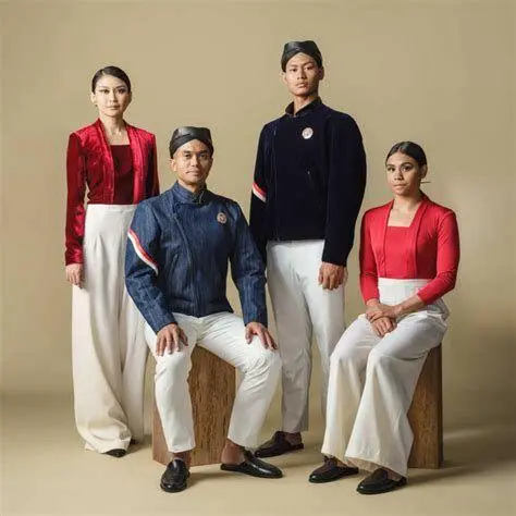 Jersey Olimpiade Tim Indonesia Desain seragam Olimpiade Indonesia 2024 oleh Didit Hediprasetyo