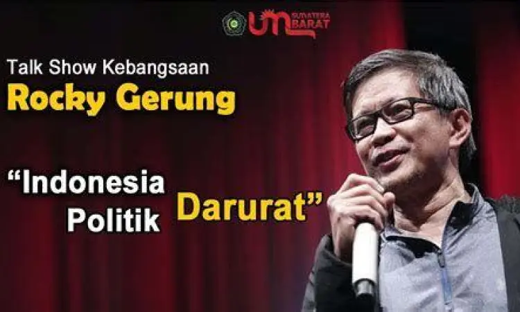 Kritik Tajam Rocky Gerung Rocky Gerung memberikan komentar politik
