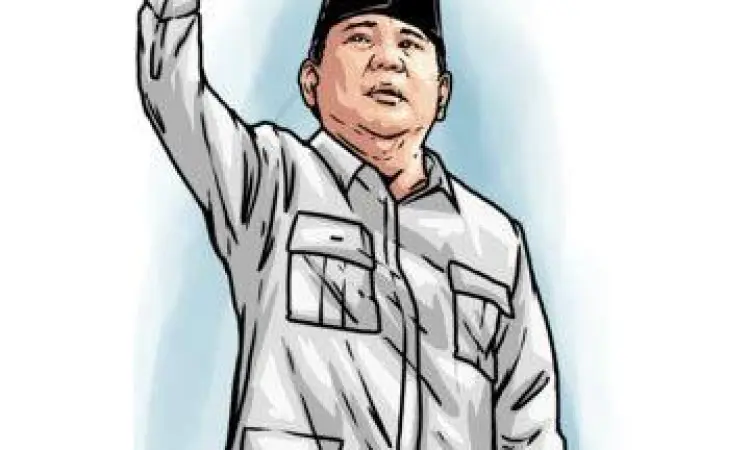 gambar prabowo kartun bergaya gemoy lucu