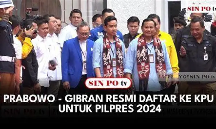 Prabowo dan Gibran mendaftar ke KPU