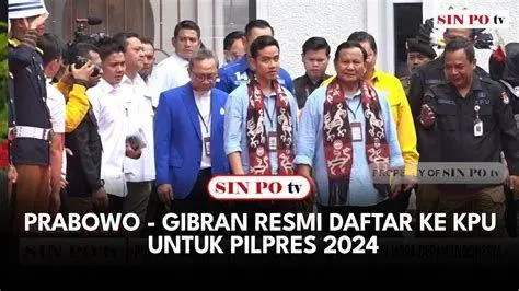 Pendaftaran Resmi di KPU Prabowo dan Gibran mendaftar ke KPU