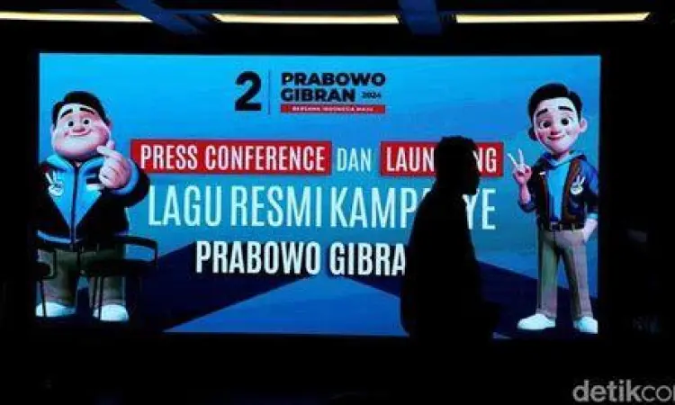 Suasana kampanye Prabowo Gibran dengan iringan musik viral