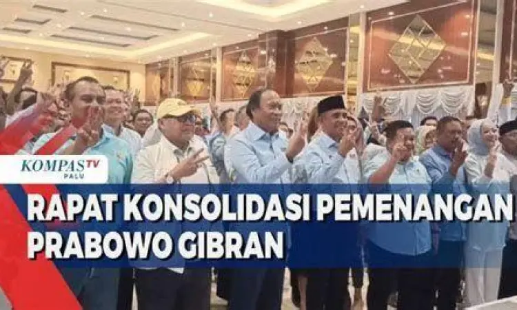 Agus Harimurti Yudhoyono dalam rapat bersama Prabowo