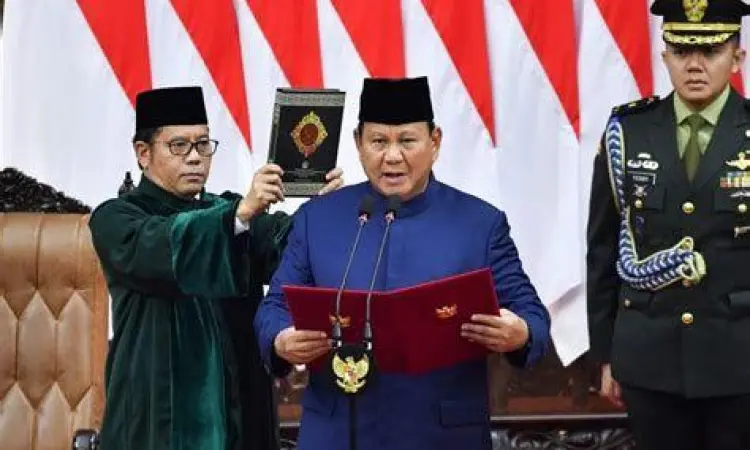 Suasana pelantikan presiden di gedung kura-kura DPR MPR