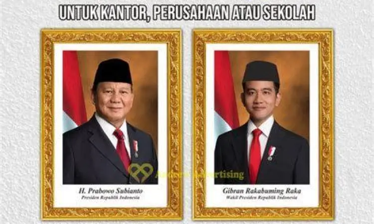 Bingkai Foto Kepresidenan Bingkai foto emas untuk foto presiden