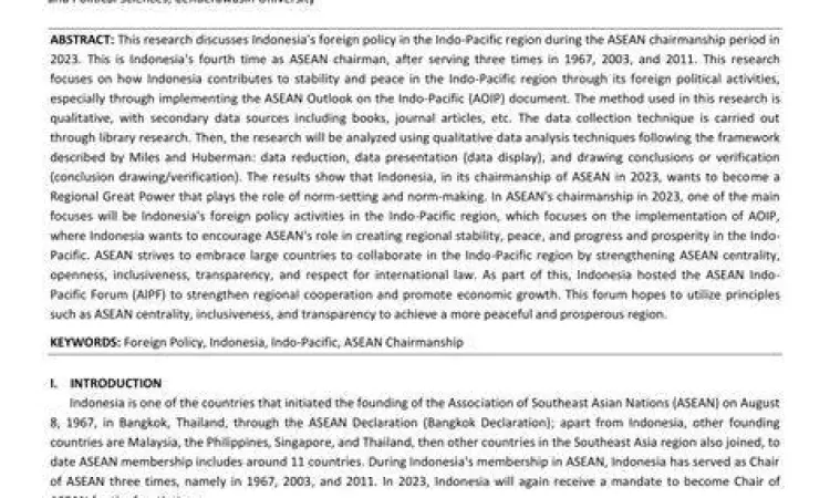 Ilustrasi peta geopolitik Indonesia di Indo-Pasifik