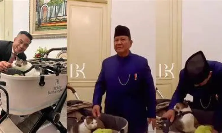 Prabowo Subianto dan kucing Bobby Kertanegara