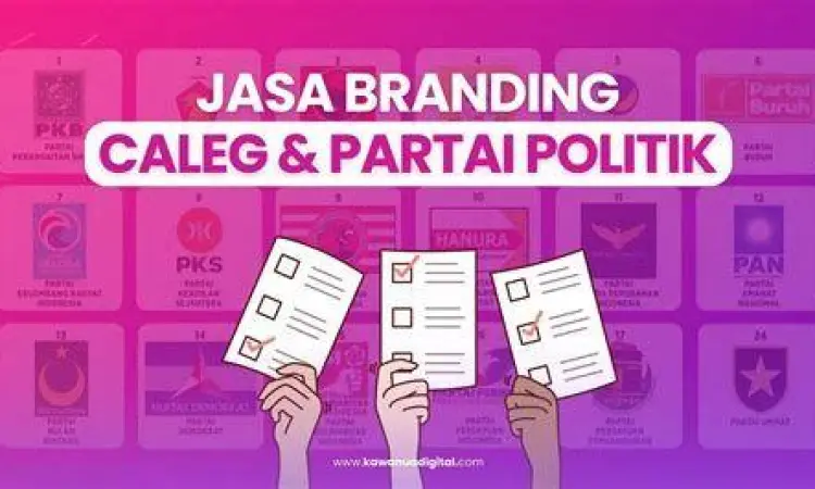 perbandingan branding politik visual minimalis
