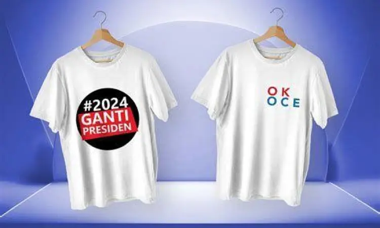 Merchandise Politik Modern desain kaos politik modern dengan siluet tokoh