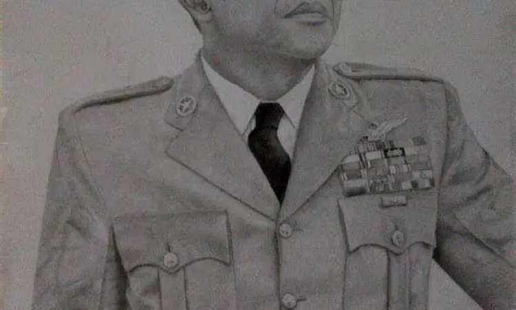 Sketsa Tokoh Nasional Sketsa pensil tokoh nasional Indonesia dengan detail tinggi