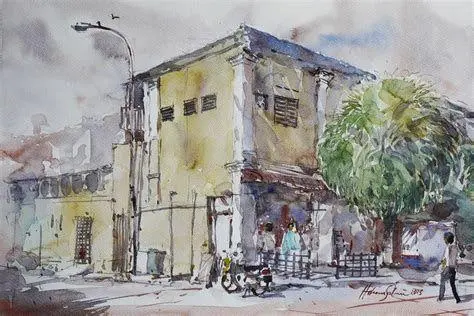 Lukisan Cat Air Prabowo Inspirasi lukisan cat air Prabowo Subianto gaya artistik